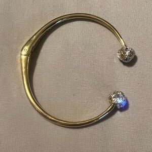Kate Spade Gold Open Cuff Bracelet with Crystal End Caps